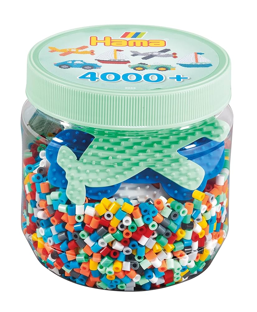 Hama Midi Beads and Pegboards in Tub Green
