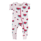 Parade Short Sleeve 2 Way Zip Short Sleeve Romper