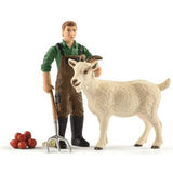 Schleich Farmer With Goat (42375)