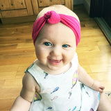 Baby Wisp Nylon Turban Headband Dark Pink