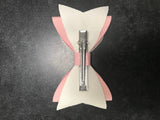 Baby Wisp Sparkly Glitter Bow Pinch Hair Clip Pink