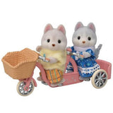 Calico Critters Tandem Cycling Set - Husky Sister & Brother
