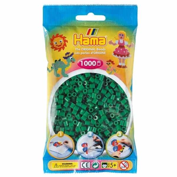 Hama 1K Midi Beads in Bag Green