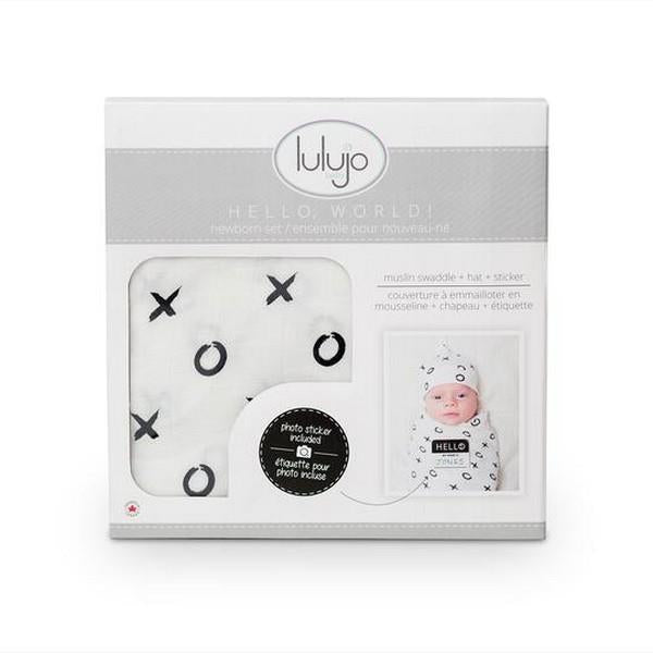 Lulujo Hello, World Newborn Set XO