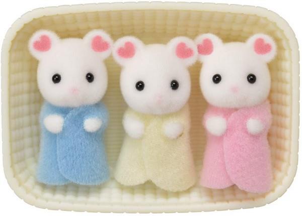 Calico Critters Marshmallow Mouse Triplets