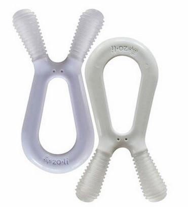 Zoli Bunny Teether 2 Pack Lilac & Ash