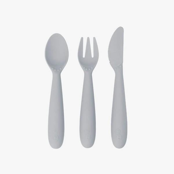 EZPZ Happy Utensils Pewter