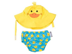 Zoochini Infant Swim Set Hat and Diaper