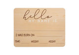 Pearhead Baby Welcome Sign Natural