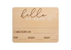 Pearhead Baby Welcome Sign Natural