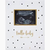 Pearhead Hello Baby Babybook Black & Gold Sonogram