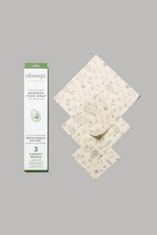 Abeego Beeswax Food Wraps Variety 3 Pack