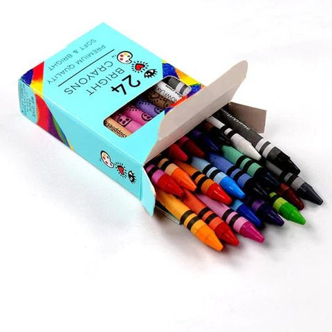 Bright Stripes Bright Crayons 24 Pack