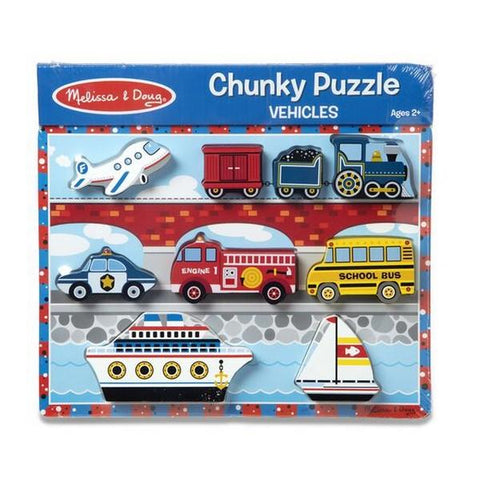 Melissa and Doug Vehicles Chunky Puzzle