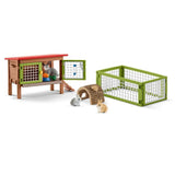Schleich Rabbit Hutch With Rabbits and Feed (42420)