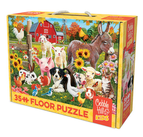 Cobble Hill 35 Piece Floor Puzzle Farmyard Greetings