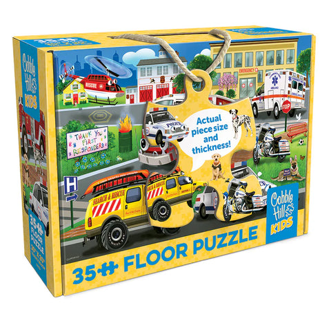 Cobble Hill 35 Piece Floor Puzzle First Responders