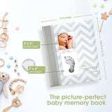 Pearhead Baby Book Chevron Grey