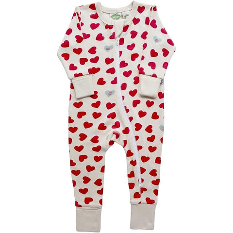 Parade Long Sleeved Romper Hearts