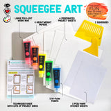 Bright Stripes Squeegee Art