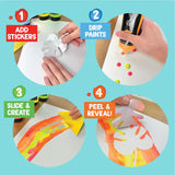 Bright Stripes Squeegee Art