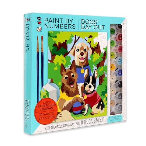 Bright Stripes Paint By Number Dog's Day Out