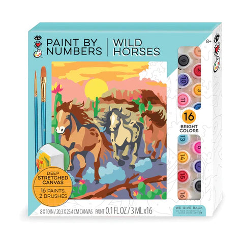 Bright Stripes Paint By Number Wild Horses