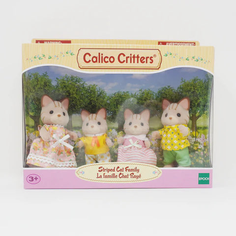 Calico Critter Striped Cat Family
