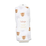 Lulujo Swaddle Blanket Highland Cow