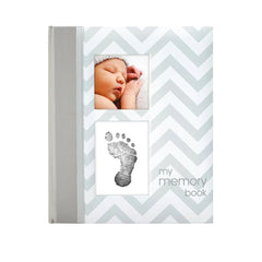 Pearhead Baby Book Chevron Grey