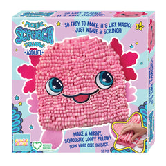 Bright Stripes Magic Scrunch Pillow Axolotl