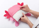 Bright Stripes Magic Scrunch Pillow Axolotl