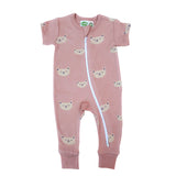 Parade Short Sleeve 2 Way Zip Short Sleeve Romper