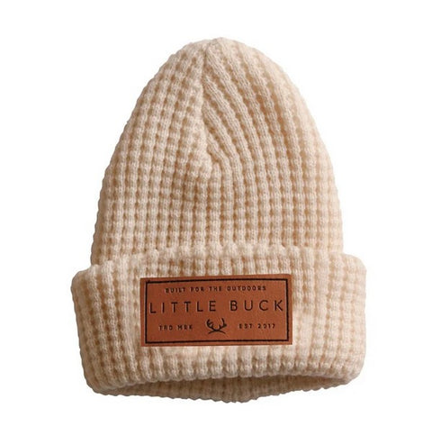 Little Buck Waffle Cabin Beanie Preemie/Newborn