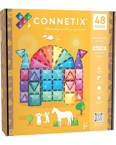 Connetix Glitter Castle Pack 48 Pieces