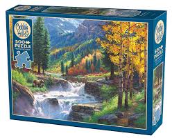 Cobble Hill 500 Piece Puzzle Bear Falls