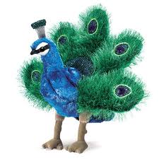 Folkmanis Hand Puppet Peacock Small