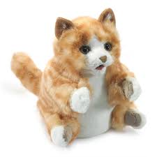 Folkmanins Hand Puppet Orange Tabby Kitten