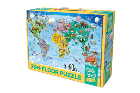 Cobble Hill 35 Piece Floor Puzzle Map of the World