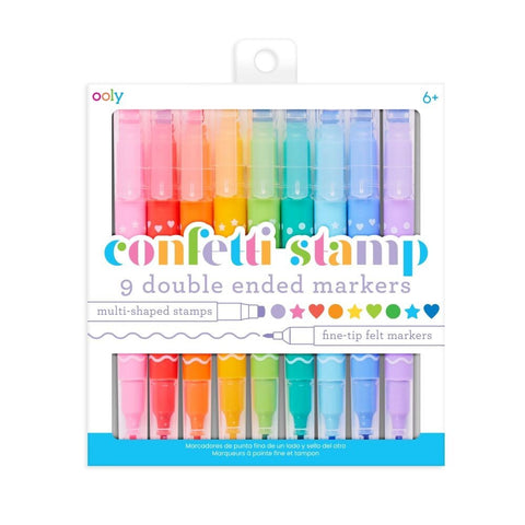 Ooly Confetti Stamp Double Ended Markers