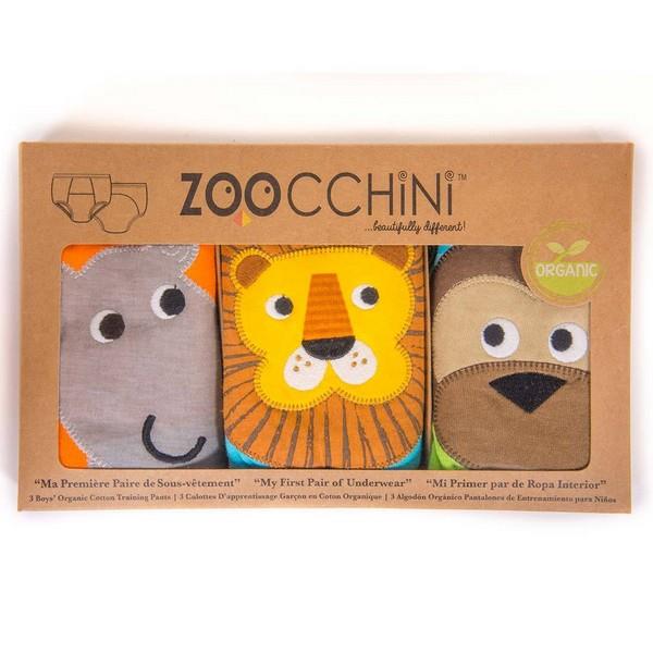 Zoocchini Organic Potty Training Pants Set 2T/3T Boy's Safari Friends