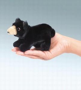 Folkmanis Mini Puppet Black Bear