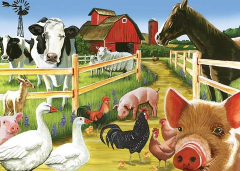 Cobble Hill Tray Puzzle Farmyard Welcome
