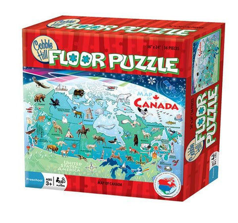 Cobble Hill Floor Puzzle Map of Canada