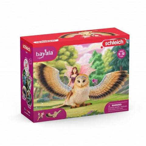 Schleich Fairy in Flight on Glam Owl (70789)