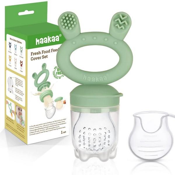 Haakaa Fresh Food Feeder and Teether Pea Green