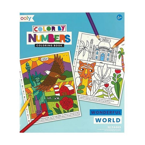 Ooly Color By Numbers Coloring Book Wonderful World