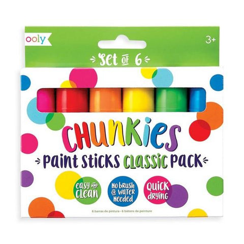 Ooly Chunkies Paint Sticks Classic 6 Pack