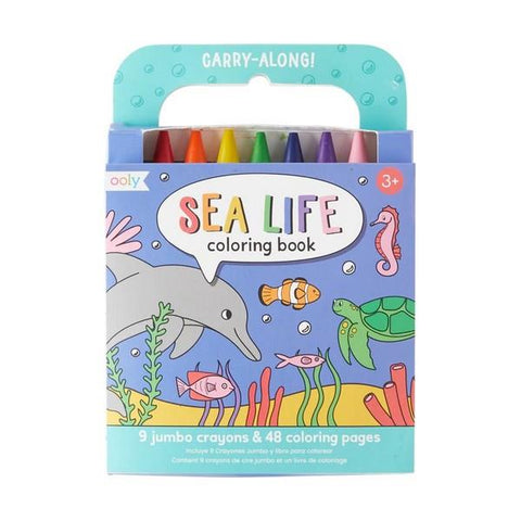 Ooly Carry Along Coloring Book Sea Life