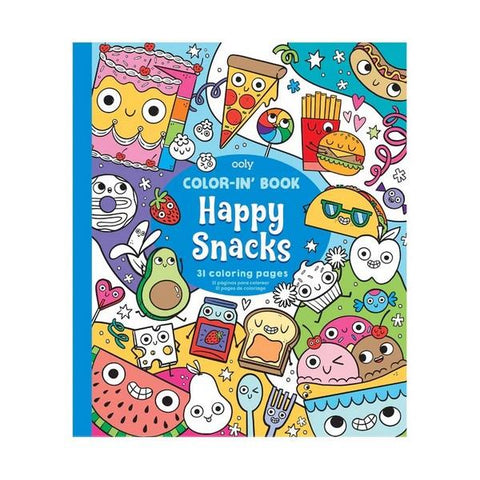Ooly Colour-In' Book Happy Snacks